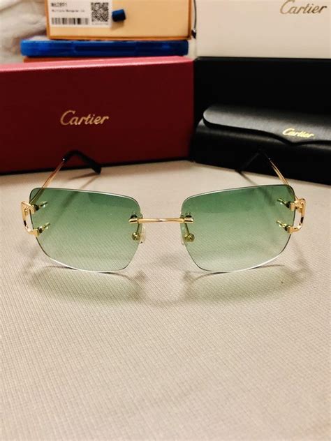 square gradient sunglasses rimless